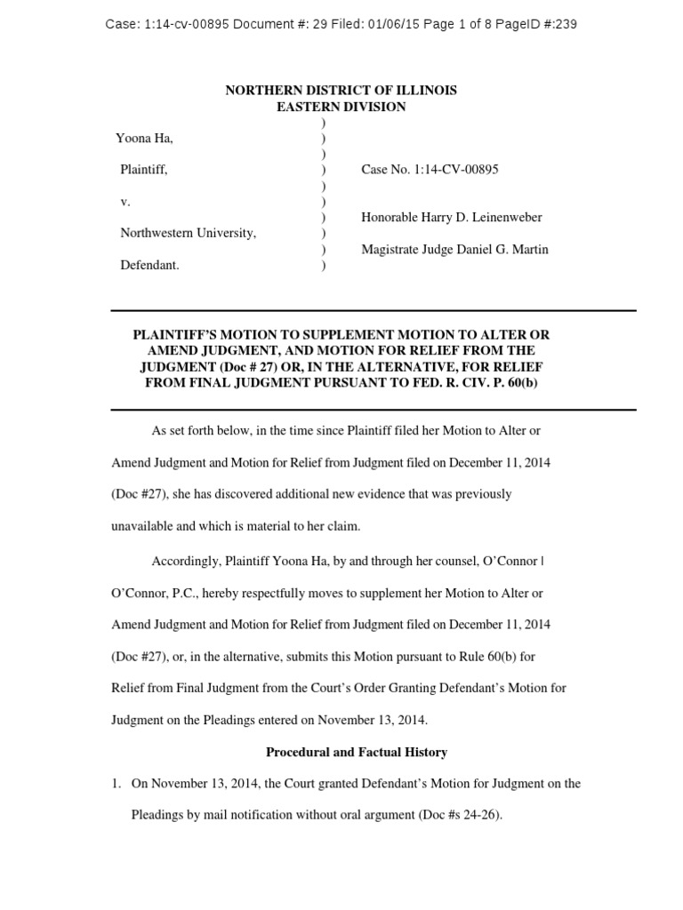 Motion To Supplement PDF Pleading Complaint