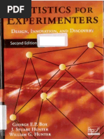 Statistics For Experimenters 2nd Ed Box Hunter Hunter 2005