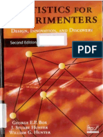 Statistics For Experimenters 2nd Ed Box Hunter Hunter 2005
