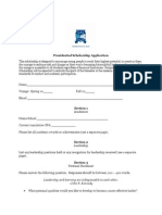 Presidential Scholarship Application: Leadership and Learning Are Indispensable To Each Other. John F. Kennedy