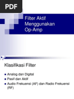 Filter Aktif Menggunakan Op Amp