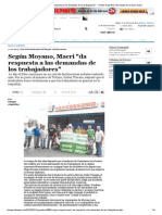 Según Moyano, Macri _da Respuesta a Las Demandas de Los Trabajadores_ - Tiempo Argentino _ Es Tiempo de Un Diario Nuevo