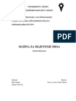 Metodika Inženjerskog Dizajna-Mašina Za Mljevenje Mesa (Seminarski Rad) PDF