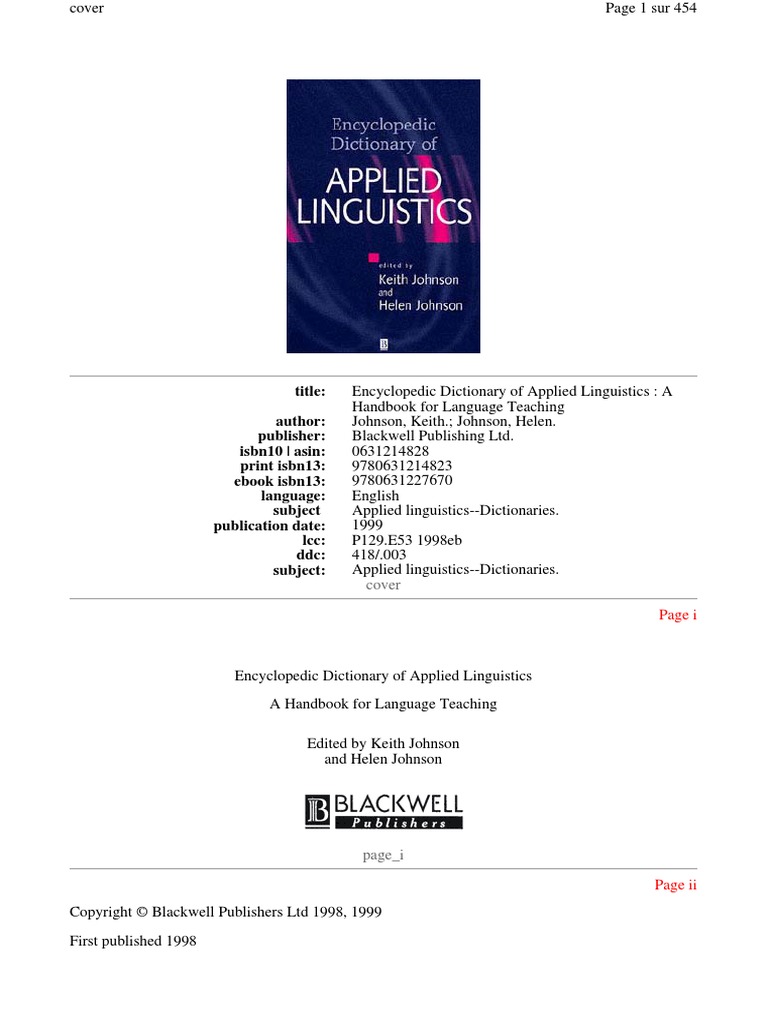 Applied Linguistics | PDF | Second Language | Second Language Acquisition