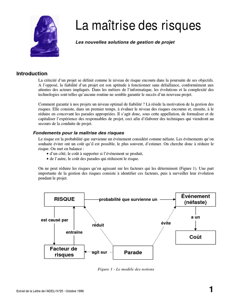 Maîtrise des risques en gestion de projet | PDF | Risque | Gestion des ...