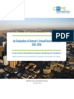 An Evaluation of Denver's SchoolChoice Process, 2012-2014 