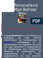 Ang Pananaliksik at Mga Bahagi Nito