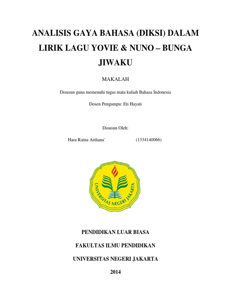 Contoh Majas Klimaks Dalam Lirik Lagu Arsia Lirik
