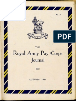 Royal Army Pay Corps Journal: AUTUMN. 1931