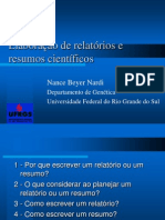 Elaboração de resumos Científicos