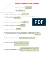 Seqüência Cálculo Curva Circular Simples