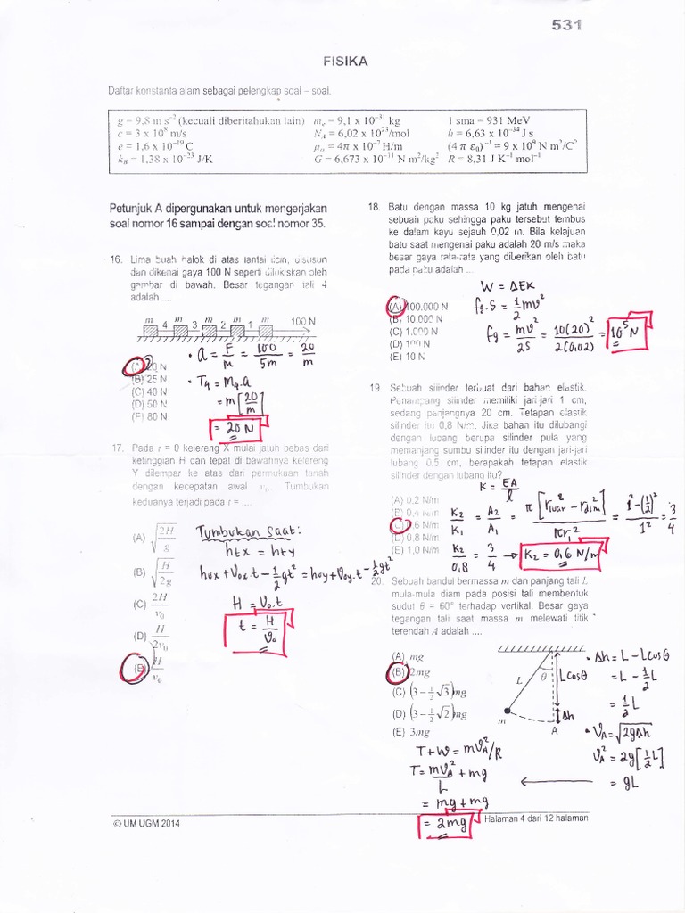 Soal Dan Pembahasan Um Ugm 2014