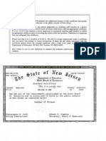 NJ State Standard Certificate
