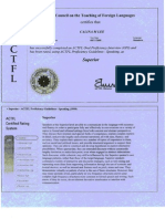 Actfl Certificate