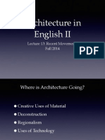 Lecture 13 Recent Movements