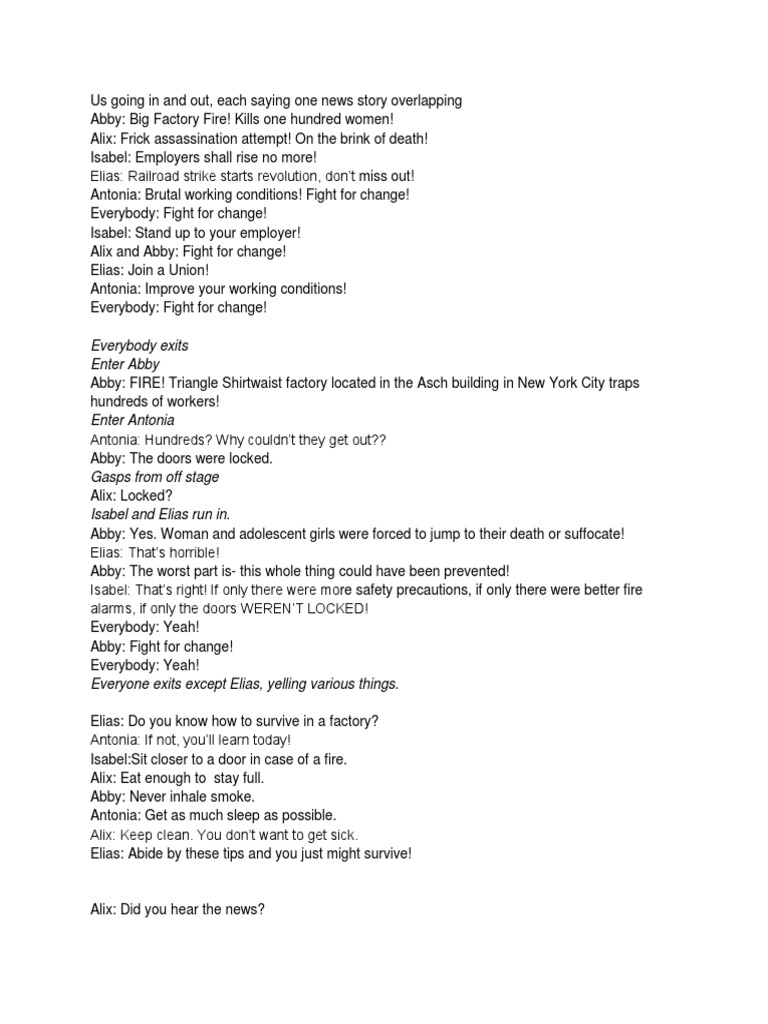 Gilded Age Script | Download Free PDF | Sweatshop | Laughter