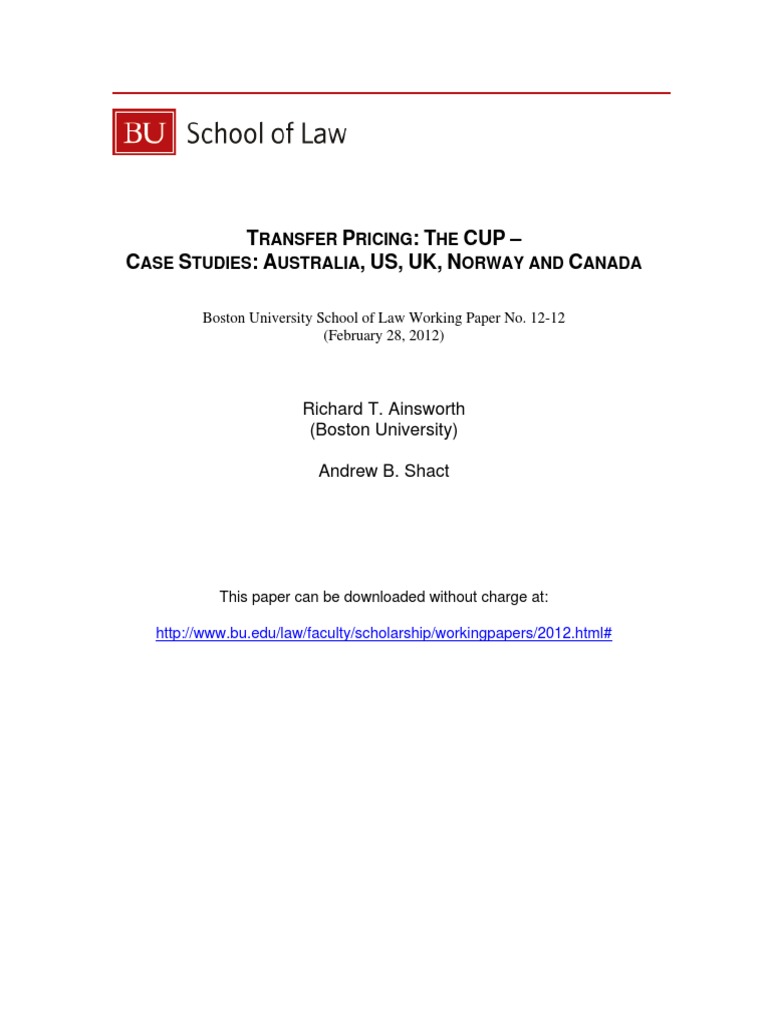 The Continued Preference for Comparable Uncontrolled Prices A Multi