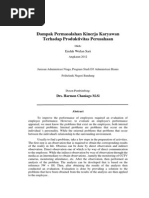 Download Dampak Permasalahan Kinerja Karyawan Terhadap Produktivitas Perusahaan by Endah Wulan Sari SN252098175 doc pdf