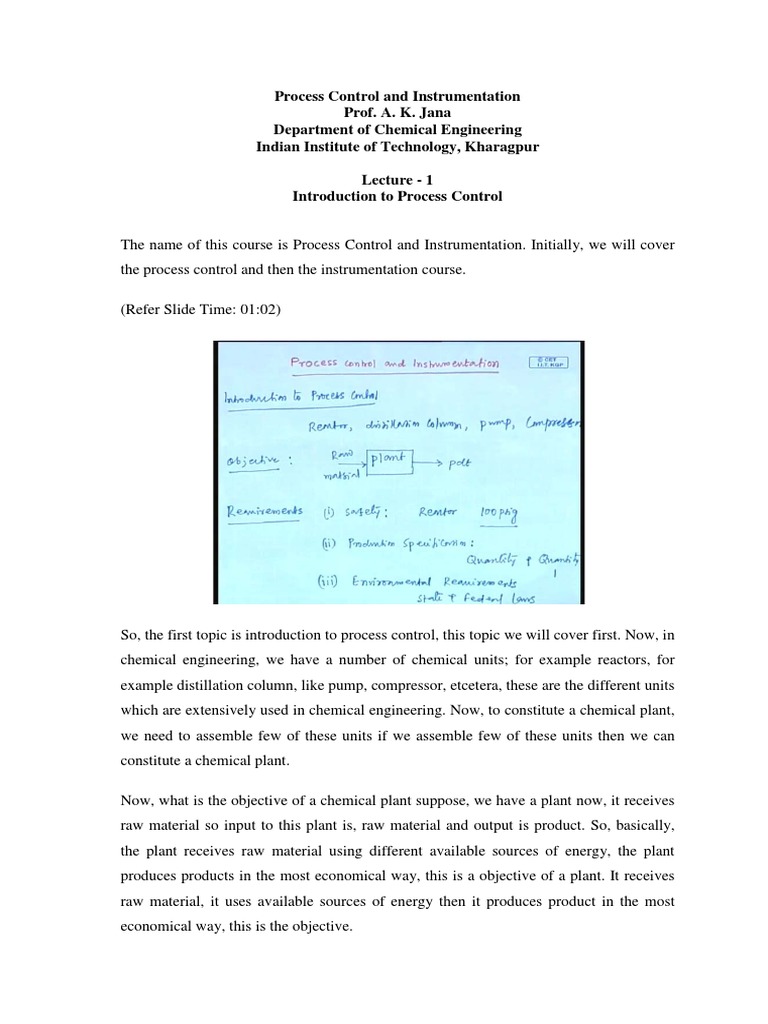 Introduction to Process Control Basics | PDF