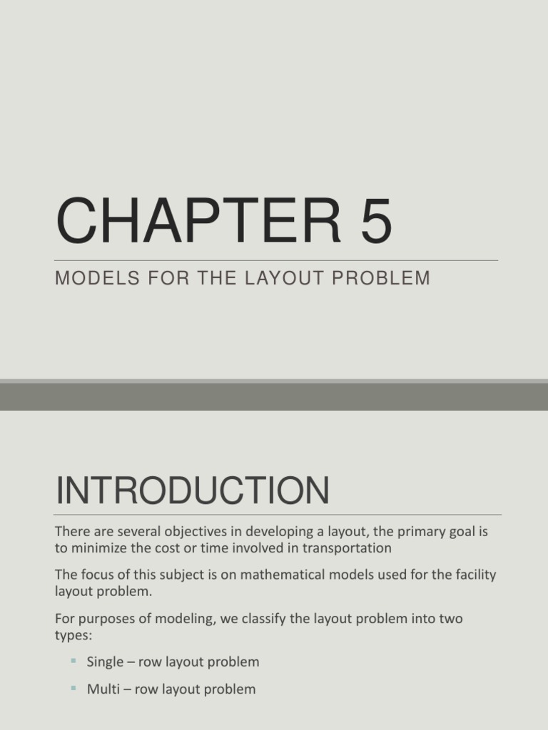 Facility Layout Optimization Models | PDF | Linear Programming ...