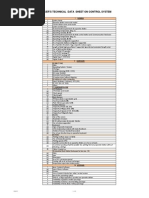 Supplier'S Technical Data Sheet On Control System: I General