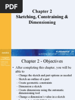 Sketching, Constraining & Dimensioning