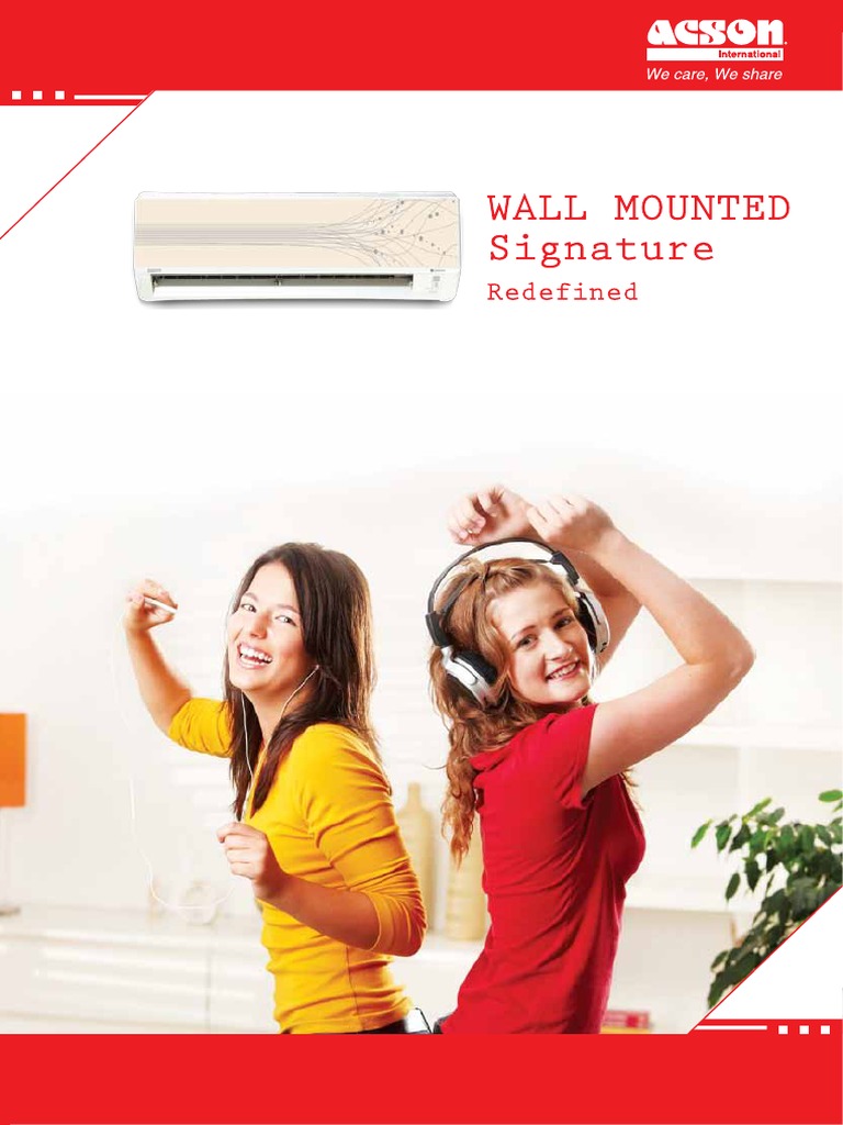 Acson Wall Mounted Air Conditioner Catalogue | PDF | Stratosphere | Air ...
