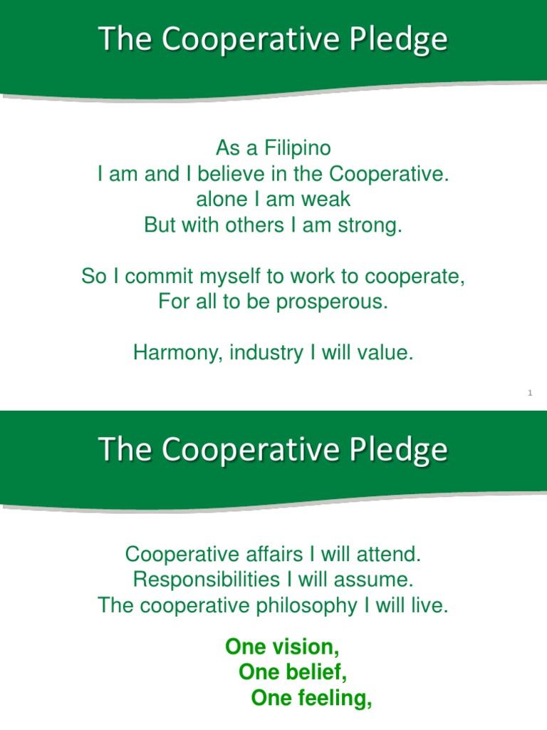 Filipino Cooperative Pledge | PDF