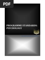 Programme Standards: Psychology: Malaysian Qualifications Agency