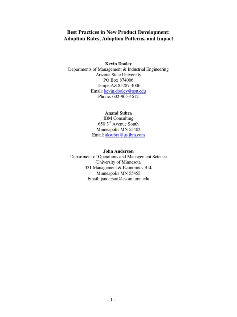 Best Practices for New Product Development | PDF | New Product ...