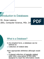 Introduction to Databases