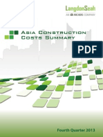 Asia Construction Costs Summary: Fourth Quarter 2013