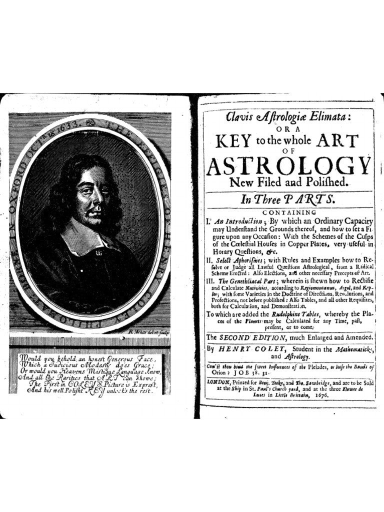 Henry Coley Key To The Whole Art of Astrology | PDF