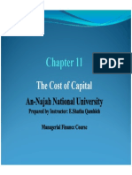 Chapter 11 - Cost of Capital - Text and End of Chapter Questions