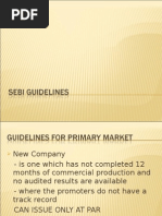 SEBI - Guidelines