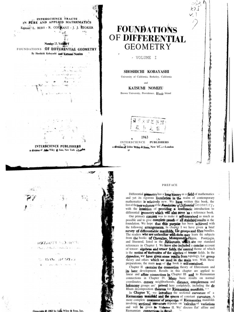 Foundations of Differential Geometry Vol 1 - Kobayashi