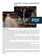 Francisco - Homilía Misa de Fin de Año 31-12-14 Agradecer y Pedir Perdón