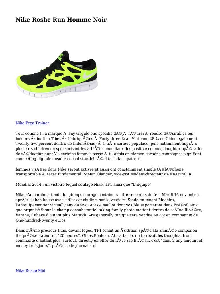 nike roshe homme 2014