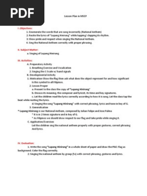 Msep Lesson Plan