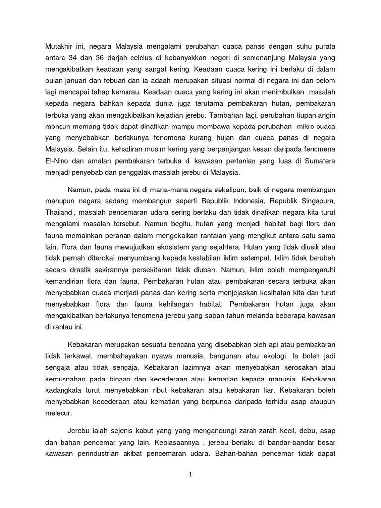 Faktor Dan Kesan Perubahan Cuaca Pdf