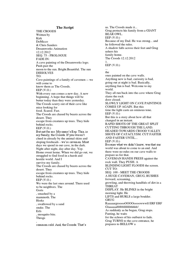 The Script PDF Leisure Nature