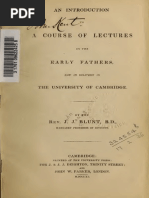 Blunt. An Introduction To A Course of Lectures On The Early Fathers, Now in Delivery in The University of Cambridge. 1840.