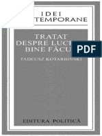 Tadeusz Kotarbinski-Tratat Despre Lucrul Bine Facut-Editura Politică (1976)