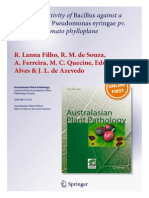 Biocontrol Activity of Bacillus Against A GFP-marked Pseudomonas Syringae Pv. Tomato On Tomato Phylloplane