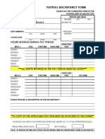 Payroll Discrepancy Form