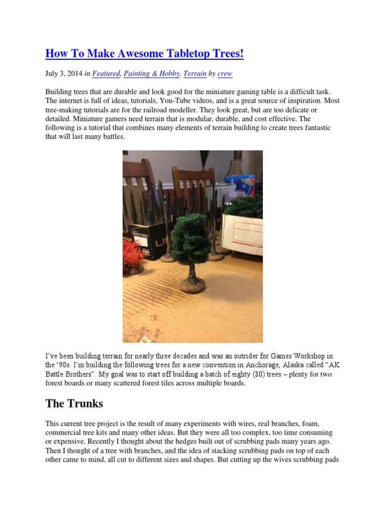 How To Make Awesome Tabletop Trees! A StepbyStep Guide to Creating