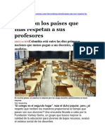 Respeto a Los Profesores en Algunos Paises