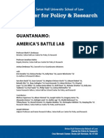 Seton Hall Law Report Guantanamo-Americas Battle Lab 1-9-15