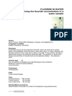 Determining The Fluoride Concentration Water Sample PDF
