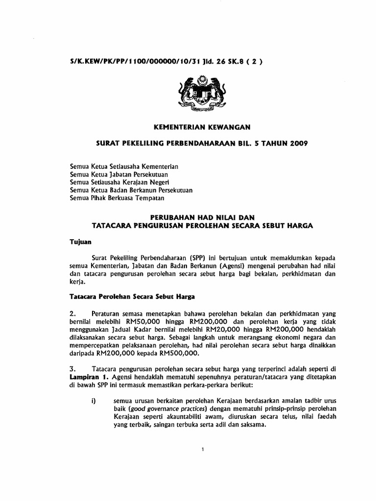 Surat Pekeliling Perkhidmatan Bilangan 2 Tahun 2017